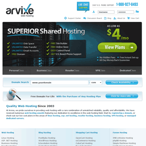 Arvixe Hosting Review