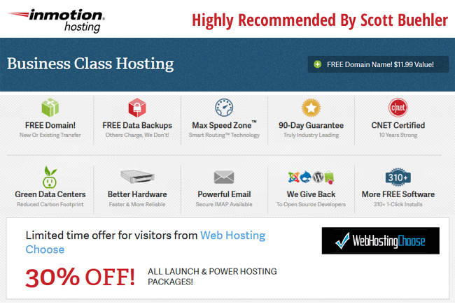 InMotion Hosting Featured Shared Hosting Provider