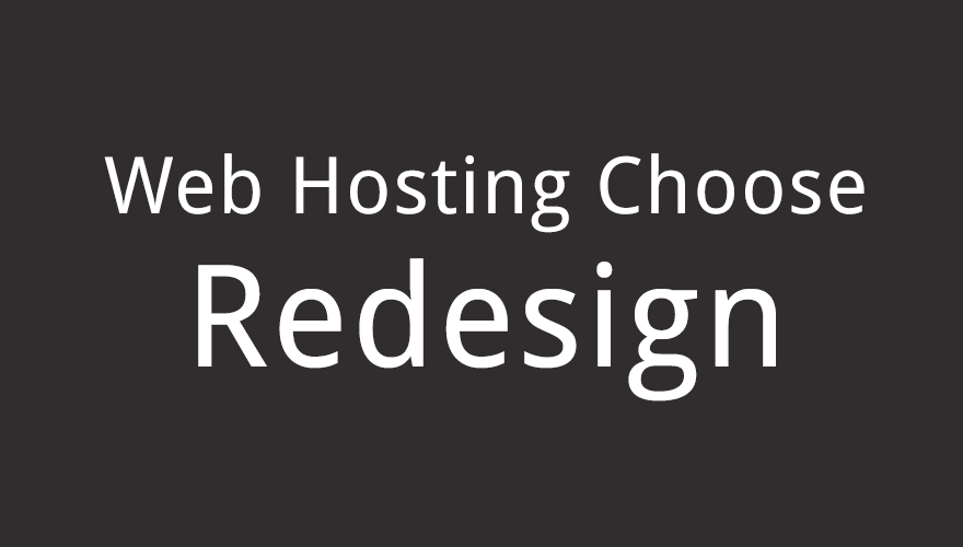 Web Hosting Choose Redesign
